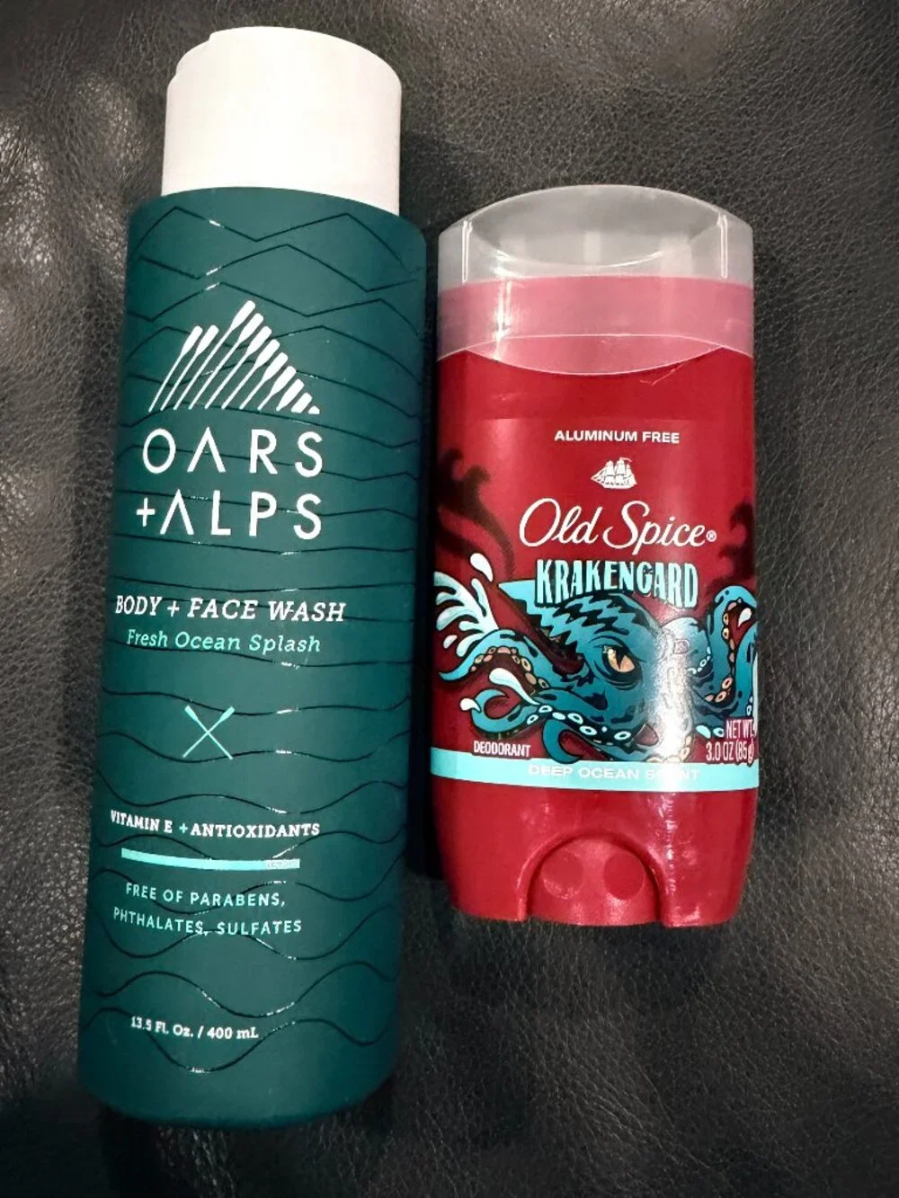 Mens Ocean Scent Body Care Set Oars and Alps Wash and Old Spice Deodorant